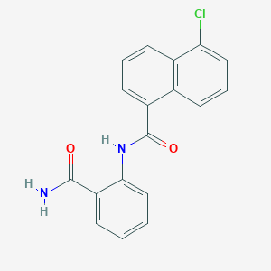 molecular formula C18H13ClN2O2 B236459 N-[2-(aminocarbonyl)phenyl]-5-chloro-1-naphthamide 