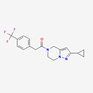 1-(2-cyclopropyl-6,7-dihydropyrazolo[1,5-a]pyrazin-5(4H)-yl)-2-(4-(trifluoromethyl)phenyl)ethanone