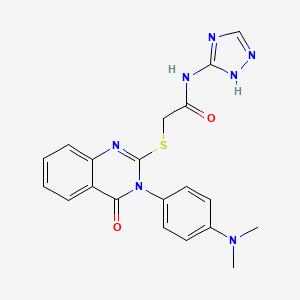 molecular formula C20H19N7O2S B2364599 N-{4-[3-(1,4-二氧杂-8-氮杂螺[4.5]癸-8-基磺酰基)-4-甲氧基苯基]-3-甲基异恶唑-5-基}乙酰胺 CAS No. 1116071-33-0