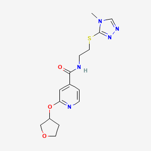 N-(2-((4-methyl-4H-1,2,4-triazol-3-yl)thio)ethyl)-2-((tetrahydrofuran-3-yl)oxy)isonicotinamide