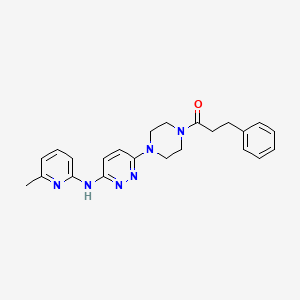 1-(4-(6-((6-Methylpyridin-2-yl)amino)pyridazin-3-yl)piperazin-1-yl)-3-phenylpropan-1-one