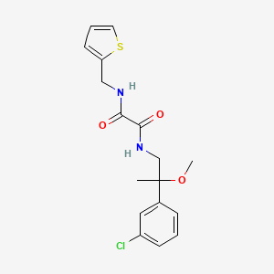 molecular formula C17H19ClN2O3S B2364607 N1-(2-(3-chlorophenyl)-2-methoxypropyl)-N2-(thiophen-2-ylmethyl)oxalamide CAS No. 1795471-03-2