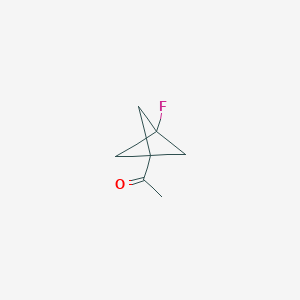 molecular formula C7H9FO B2364612 1-(3-氟代双环[1.1.1]戊烷-1-基)乙烷-1-酮 CAS No. 262852-00-6