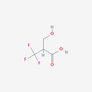 molecular formula C4H5F3O3 B2364617 3,3,3-trifluoro-2-(hydroxymethyl)propanoic Acid CAS No. 382-43-4