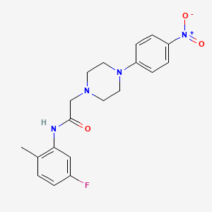 N-(5-fluoro-2-methylphenyl)-2-[4-(4-nitrophenyl)piperazin-1-yl]acetamide