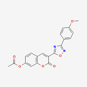 3-[3-(4-methoxyphenyl)-1,2,4-oxadiazol-5-yl]-2-oxo-2H-chromen-7-yl acetate