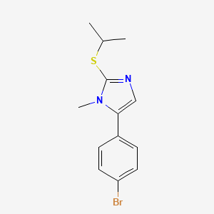 molecular formula C13H15BrN2S B2364636 5-(4-bromophenyl)-2-(isopropylthio)-1-methyl-1H-imidazole CAS No. 1206989-96-9