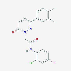 molecular formula C20H17ClFN3O2 B2364642 N-(2-chloro-4-fluorophenyl)-2-(3-(3,4-dimethylphenyl)-6-oxopyridazin-1(6H)-yl)acetamide CAS No. 1252905-93-3