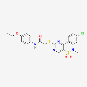 2-[(8-chloro-6-methyl-5,5-dioxido-6H-pyrimido[5,4-c][2,1]benzothiazin-2-yl)thio]-N-(4-ethoxyphenyl)acetamide