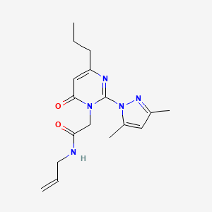 molecular formula C17H23N5O2 B2364659 N-allyl-2-(2-(3,5-dimethyl-1H-pyrazol-1-yl)-6-oxo-4-propylpyrimidin-1(6H)-yl)acetamide CAS No. 1002043-84-6