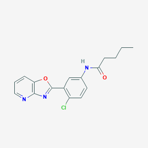 molecular formula C17H16ClN3O2 B236467 N-(4-chloro-3-[1,3]oxazolo[4,5-b]pyridin-2-ylphenyl)pentanamide 