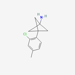 molecular formula C12H14ClN B2364670 3-(2-Chloro-4-methylphenyl)bicyclo[1.1.1]pentan-1-amine CAS No. 2287274-05-7