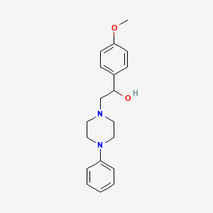 molecular formula C19H24N2O2 B2364683 1-(4-Methoxyphenyl)-2-(4-phenylpiperazin-1-yl)ethanol CAS No. 97888-69-2