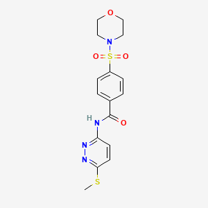 molecular formula C16H18N4O4S2 B2364686 N-(6-(methylthio)pyridazin-3-yl)-4-(morpholinosulfonyl)benzamide CAS No. 1021252-98-1