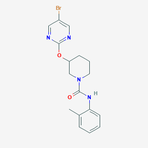 molecular formula C17H19BrN4O2 B2364697 3-((5-bromopyrimidin-2-yl)oxy)-N-(o-tolyl)piperidine-1-carboxamide CAS No. 2034621-51-5