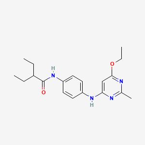 molecular formula C19H26N4O2 B2364699 N-(4-((6-ethoxy-2-methylpyrimidin-4-yl)amino)phenyl)-2-ethylbutanamide CAS No. 946302-86-9