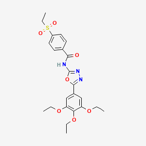 4-(ethylsulfonyl)-N-(5-(3,4,5-triethoxyphenyl)-1,3,4-oxadiazol-2-yl)benzamide