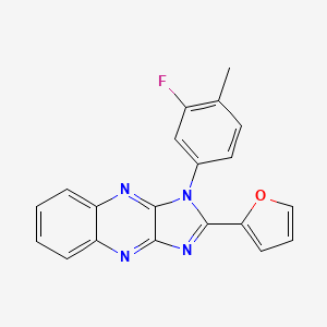 1-(3-fluoro-4-methylphenyl)-2-(furan-2-yl)-1H-imidazo[4,5-b]quinoxaline