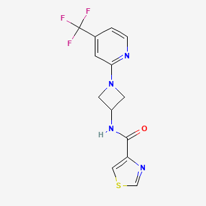 N-[1-[4-(Trifluoromethyl)pyridin-2-yl]azetidin-3-yl]-1,3-thiazole-4-carboxamide