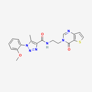 1-(2-methoxyphenyl)-5-methyl-N-(2-(4-oxothieno[3,2-d]pyrimidin-3(4H)-yl)ethyl)-1H-1,2,3-triazole-4-carboxamide