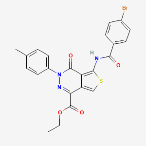 Ethyl 5-(4-bromobenzamido)-4-oxo-3-(p-tolyl)-3,4-dihydrothieno[3,4-d]pyridazine-1-carboxylate