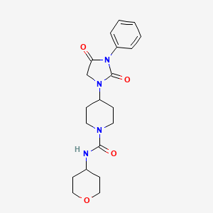 4-(2,4-dioxo-3-phenylimidazolidin-1-yl)-N-(tetrahydro-2H-pyran-4-yl)piperidine-1-carboxamide