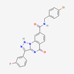 molecular formula C23H15BrFN5O2 B2364744 N-(4-bromobenzyl)-3-(3-fluorophenyl)-5-oxo-4,5-dihydro-[1,2,3]triazolo[1,5-a]quinazoline-8-carboxamide CAS No. 1111014-01-7