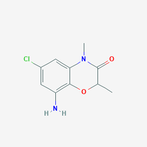 molecular formula C10H11ClN2O2 B2364748 8-氨基-6-氯-2,4-二甲基-3,4-二氢-2H-1,4-苯并恶嗪-3-酮 CAS No. 1267429-00-4