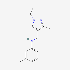 N-((1-Ethyl-3-methyl-1H-pyrazol-4-yl)methyl)-3-methylaniline