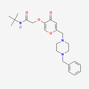 2-[6-[(4-benzylpiperazin-1-yl)methyl]-4-oxopyran-3-yl]oxy-N-tert-butylacetamide