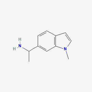 molecular formula C11H14N2 B2364757 1-(1-Methylindol-6-yl)ethanamine CAS No. 1494158-83-6
