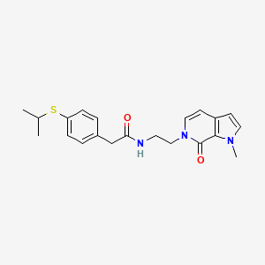 2-(4-(isopropylthio)phenyl)-N-(2-(1-methyl-7-oxo-1H-pyrrolo[2,3-c]pyridin-6(7H)-yl)ethyl)acetamide