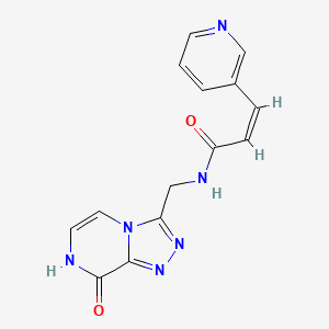 molecular formula C14H12N6O2 B2364761 (Z)-N-((8-羟基-[1,2,4]三唑并[4,3-a]哒嗪-3-基)甲基)-3-(吡啶-3-基)丙烯酰胺 CAS No. 2035008-34-3
