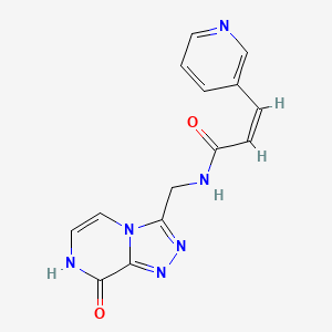 molecular formula C14H12N6O2 B2364761 (2Z)-N-({8-hydroxy-[1,2,4]triazolo[4,3-a]pyrazin-3-yl}methyl)-3-(pyridin-3-yl)prop-2-enamide CAS No. 2035008-34-3