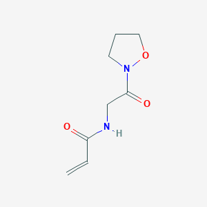 molecular formula C8H12N2O3 B2364765 N-[2-(1,2-Oxazolidin-2-yl)-2-oxoethyl]prop-2-enamide CAS No. 2249686-94-8