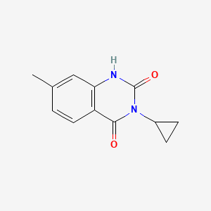 molecular formula C12H12N2O2 B2364766 3-Cyclopropyl-7-methyl-1H-quinazoline-2,4-dione CAS No. 1896487-54-9