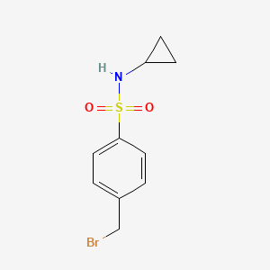 molecular formula C10H12BrNO2S B2364769 4-(溴甲基)-N-环丙基苯磺酰胺 CAS No. 448968-50-1