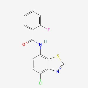 N-(4-chloro-1,3-benzothiazol-7-yl)-2-fluorobenzamide