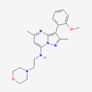 3-(2-methoxyphenyl)-2,5-dimethyl-N-(2-morpholin-4-ylethyl)pyrazolo[1,5-a]pyrimidin-7-amine