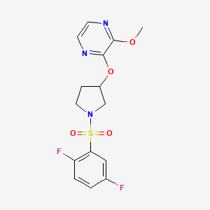 2-((1-((2,5-Difluorophenyl)sulfonyl)pyrrolidin-3-yl)oxy)-3-methoxypyrazine