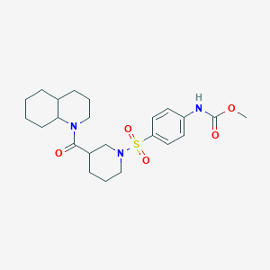molecular formula C23H33N3O5S B2364811 methyl N-[4-[3-(3,4,4a,5,6,7,8,8a-octahydro-2H-quinoline-1-carbonyl)piperidin-1-yl]sulfonylphenyl]carbamate CAS No. 326610-33-7