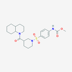 methyl N-(4-{[3-(decahydroquinoline-1-carbonyl)piperidin-1-yl]sulfonyl}phenyl)carbamate