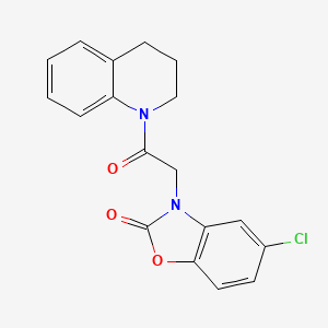 molecular formula C18H15ClN2O3 B2364815 5-chloro-3-(2-(3,4-dihydroquinolin-1(2H)-yl)-2-oxoethyl)benzo[d]oxazol-2(3H)-one CAS No. 902254-93-7