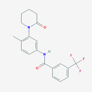 molecular formula C20H19F3N2O2 B2364816 N-(4-methyl-3-(2-oxopiperidin-1-yl)phenyl)-3-(trifluoromethyl)benzamide CAS No. 942014-13-3