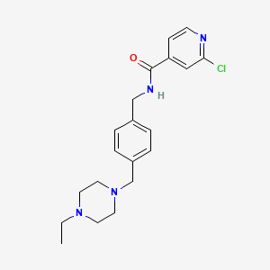 molecular formula C20H25ClN4O B2364822 2-chloro-N-[[4-[(4-ethylpiperazin-1-yl)methyl]phenyl]methyl]pyridine-4-carboxamide CAS No. 1240947-11-8