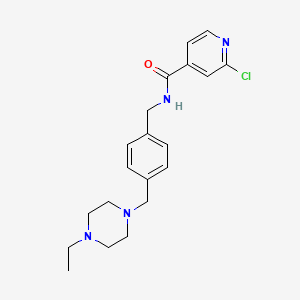 2-chloro-N-[[4-[(4-ethylpiperazin-1-yl)methyl]phenyl]methyl]pyridine-4-carboxamide