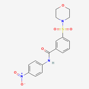 molecular formula C17H17N3O6S B2364833 3-(morpholinosulfonyl)-N-(4-nitrophenyl)benzamide CAS No. 300670-46-6