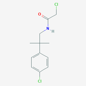molecular formula C12H15Cl2NO B2364835 2-Chloro-N-[2-(4-chlorophenyl)-2-methylpropyl]acetamide CAS No. 2411242-12-9