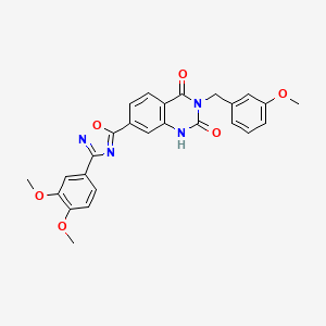 7-[3-(3,4-dimethoxyphenyl)-1,2,4-oxadiazol-5-yl]-3-(3-methoxybenzyl)quinazoline-2,4(1H,3H)-dione