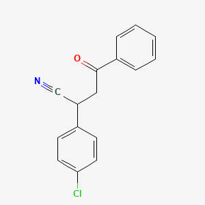 molecular formula C16H12ClNO B2364844 2-(4-Chlorophenyl)-4-oxo-4-phenylbutanenitrile CAS No. 95855-32-6